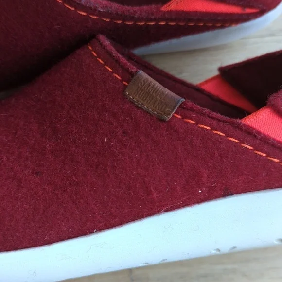 Samuel Hubbard Red Wool 🦙 Clog / Shoes Women's Size 9 Made In Portugal - Picture 3 of 9
